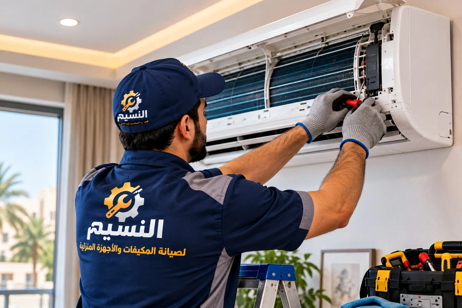 فحص مكونات الوحدة الداخلية