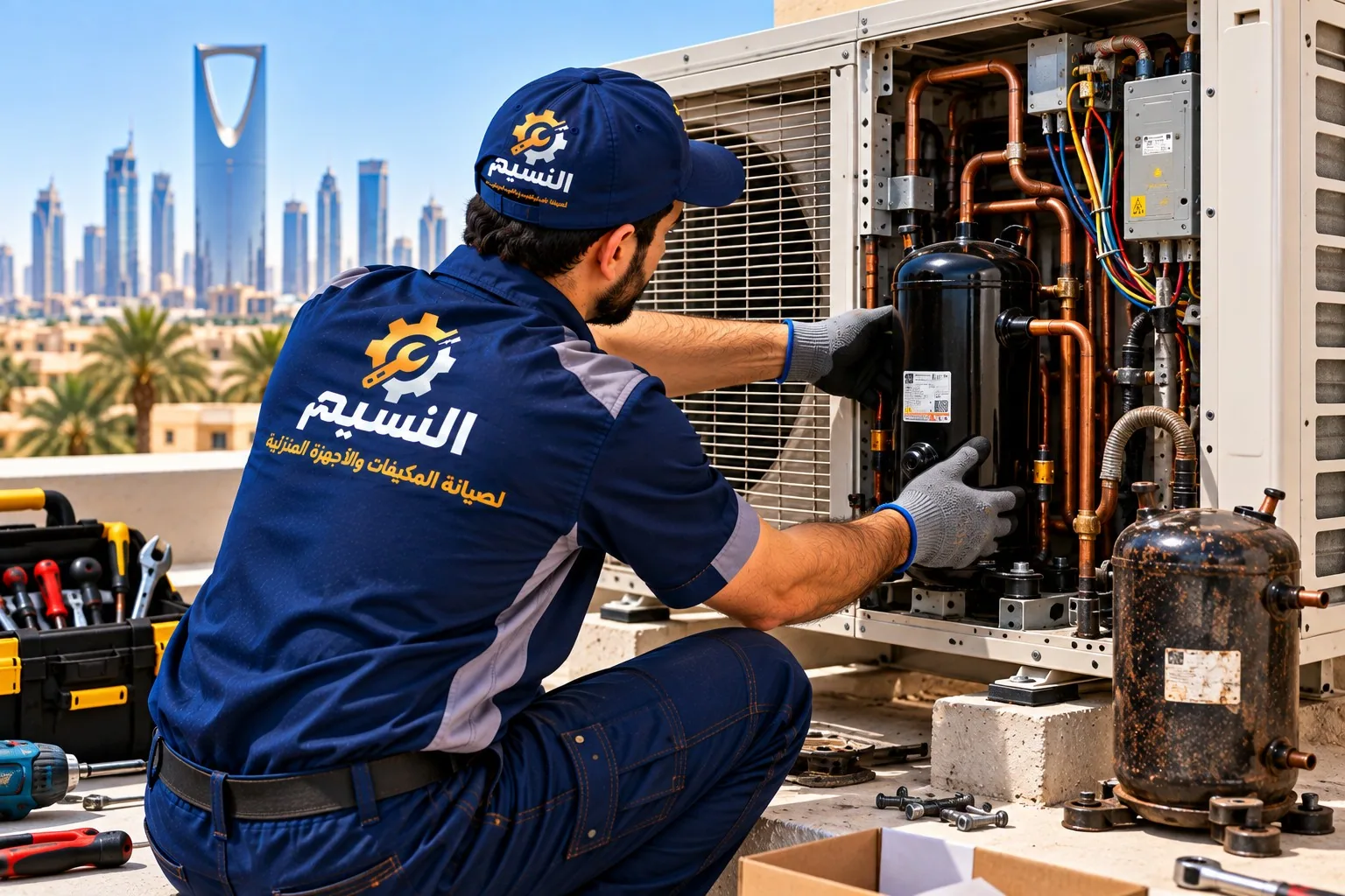 استبدال ضاغط الوحدة الخارجية