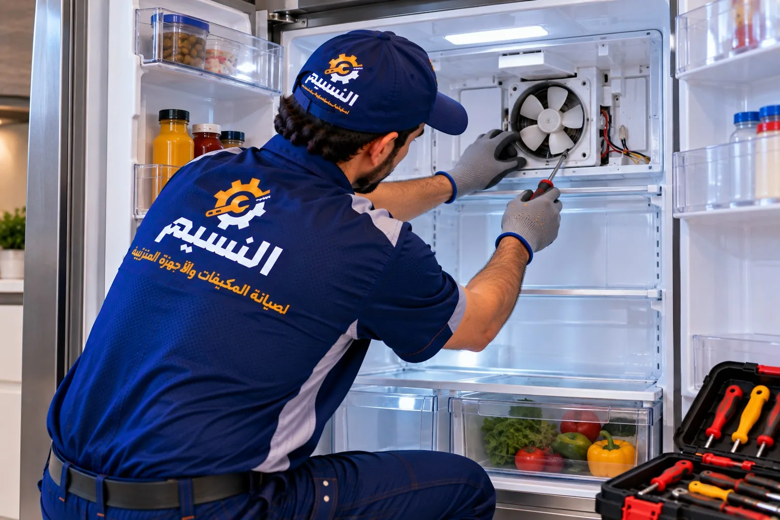 فحص مروحة الثلاجة الداخلية