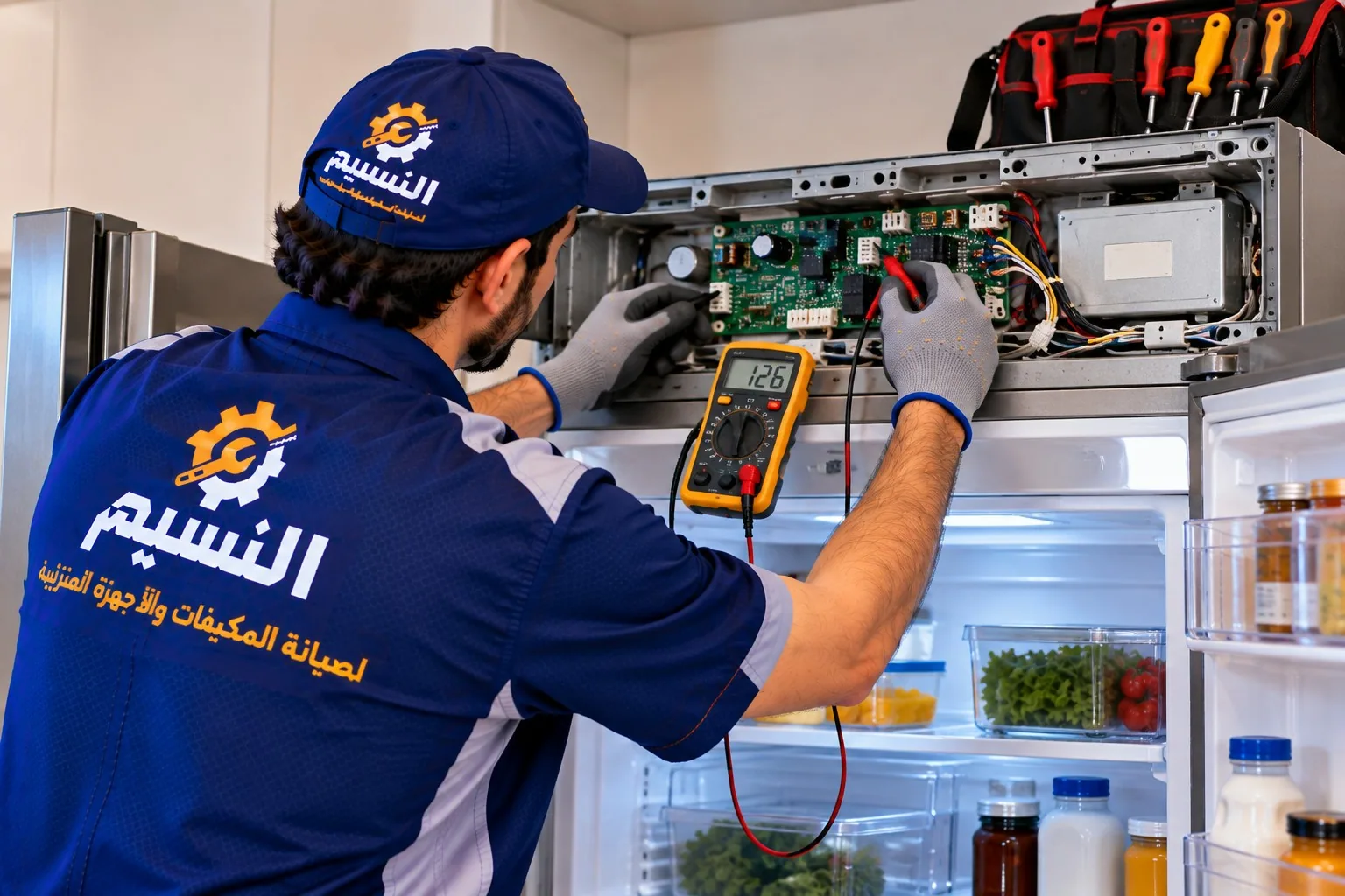 فحص لوحة تحكم الثلاجة